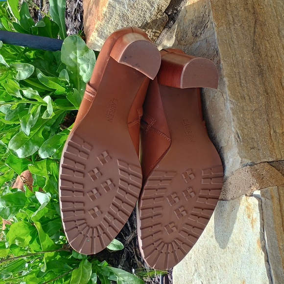 Lauren Ralph Lauren Madisyn Brown Leather Ankle Boots Women's Size 8 - Picture 6 of 9